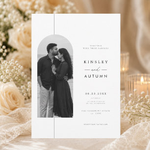 Minimalistische Foto-Hochzeitseinladung Moderne Ge Einladung