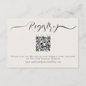 Minimalistische Foto-Hochzeitskarte und QR-Code Begleitkarte (Vorderseite)