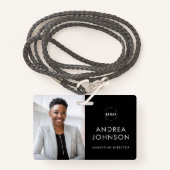 Minimalistische Foto-ID-Karte mit benutzerdefinier Ausweis (Vorderseite mit Schlüsselband)