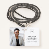 Minimalistische Foto-ID-Karte mit benutzerdefinier Ausweis (Vorderseite mit Schlüsselband)