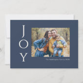Minimalistische Foto Joy Feiertagskarte (Vorderseite)