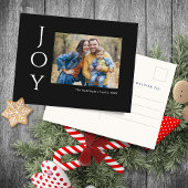 Minimalistische Foto Joy Feiertagspostkarte