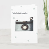 Minimalistische Foto Kamera Bester Fotograf Geburt Karte (Vorderseite)