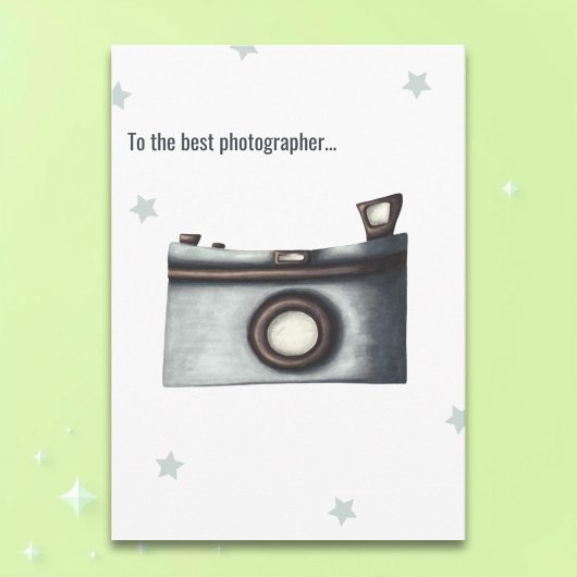 Minimalistische Foto Kamera Bester Fotograf Geburt Karte