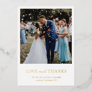 Minimalistische Foto-Klassische Hochzeit Folieneinladung