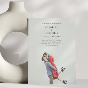 Minimalistische Foto-Overlay-Hochzeits-RSVP-Websit Einladung