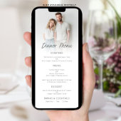 Minimalistische Foto Overlay-Menü-Karte Einladung