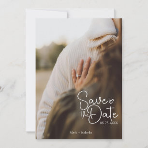 Minimalistische Foto-Save-the-Date-Karte – Modern  Save The Date