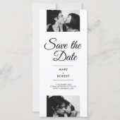 Minimalistische Foto Stand Hochzeit speichern Sie (Rückseite)