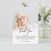 Minimalistische Foto Trauer Beileid  Dankeskarte (Stehend Vorderseite)