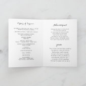 Minimalistische Foto-Trauerfeier - Gedenkprogramm Programm (Innenseite)