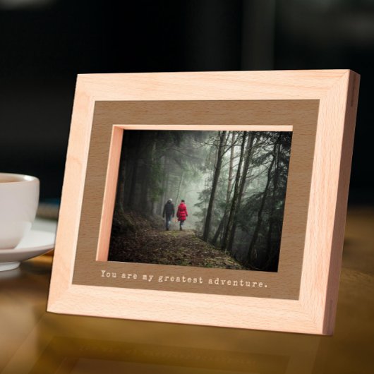 Minimalistische Foto- und Schreibmaschinenuntersch Geätzte Rahmen