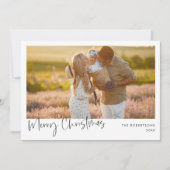 Minimalistische Foto-Urlaubskarte | Weihnachtskart Einladung (Vorderseite)