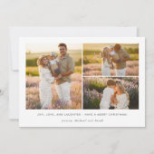 Minimalistische Foto-Urlaubskarte | Weihnachtskart Einladung (Rückseite)