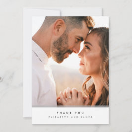 Minimalistische Foto Verlobung Danke Karte