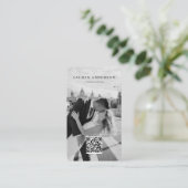 Minimalistische Foto-Visitenkarte mit QR-Code Visitenkarte (Stehend Vorderseite)