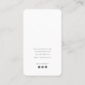 Minimalistische Foto-Visitenkarte mit QR-Code Visitenkarte (Rückseite)