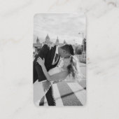 Minimalistische Foto-Visitenkarte mit QR-Code Visitenkarte (Vorderseite)