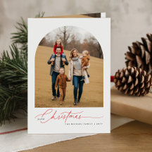 Minimalistische Foto-Weihnachts-Klapp-Grußkarte