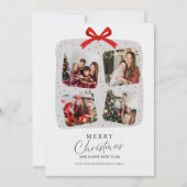 Minimalistische Foto Weihnachtskarte Einladung (Vorderseite)