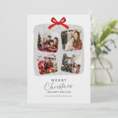 Minimalistische Foto Weihnachtskarte Einladung (Stehend Vorderseite)