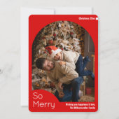 Minimalistische Foto Weihnachtskarte Feiertagskarte (Vorderseite)