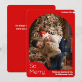 Minimalistische Foto Weihnachtskarte Feiertagskarte (Vorne/Hinten)