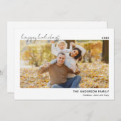 Minimalistische Foto Weihnachtskarte Feiertagskarte (Vorne/Hinten)