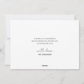 Minimalistische Foto Weihnachtskarte Feiertagskarte (Rückseite)