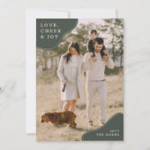 Minimalistische Foto Weihnachtskarte Feiertagskarte (Vorderseite)