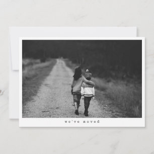 Minimalistische Fotobekanntgabe Umzug Neue Adresse Ankündigung