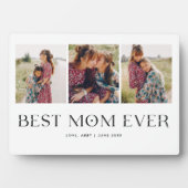 Minimalistische FotoCollage Beste Mama je Keepake  Fotoplatte (Vorderseite)