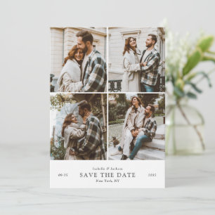 Minimalistische Fotocollage doppelseitig Save-the- Save The Date