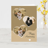 Minimalistische FotoCollage für den braunen Jahres Karte (Gelbe Blume)