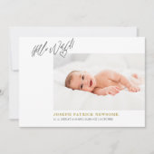 Minimalistische FotoCollage für Neugeborene Ankündigung (Vorderseite)