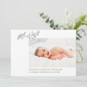 Minimalistische FotoCollage für Neugeborene Ankündigung (Stehend Vorderseite)