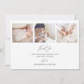 Minimalistische FotoCollage für Neugeborene Ankündigung (Rückseite)