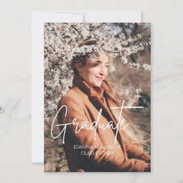 Minimalistische Fotocollage Graduation Party Einladung