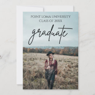 Minimalistische Fotocollage Graduation Party Einladung