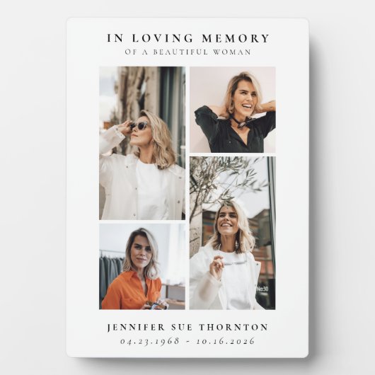 Minimalistische FotoCollage im Love Memory Fotoplatte (Vorderseite)