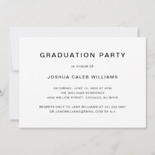 Minimalistische Fotocollage Typ Graduation Party Einladung