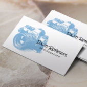 Minimalistische Fotografenkamera Zeichnend Fotogra Visitenkarte