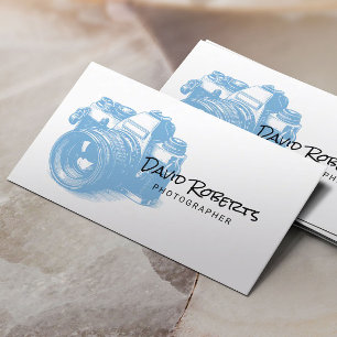 Minimalistische Fotografenkamera Zeichnend Fotogra Visitenkarte