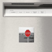 Minimalistische Fotografie auf der roten Stopp Roa Magnet (In Situ (Geschirrspüler))