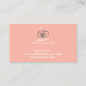 Minimalistische Fotografie einfache elegante Texte Visitenkarte (Rückseite)