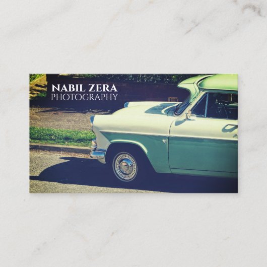 Minimalistische Fotografie einfache elegante Texte Visitenkarte (Vorderseite)