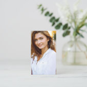 Minimalistische Fotografie Full Foto Simple Black Visitenkarte (Stehend Vorderseite)