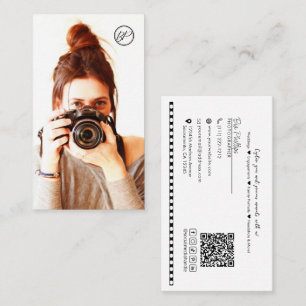 Minimalistische Fotografie für Fotos und Logos Visitenkarte