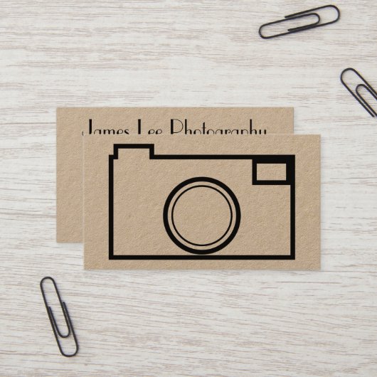 Minimalistische Fotografie-Geschäfts-Karte Visitenkarte (Vorderseite/Rückseite Beispiel)