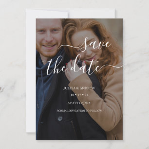 Minimalistische Fotografie Hochzeit Save-the-Date- Save The Date